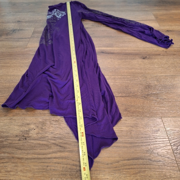 ⭐3/$20 Beautiful Purple Lightweight Stretchy Cardigan/Duster/Cover-up Sz Lg - Picture 11 of 12